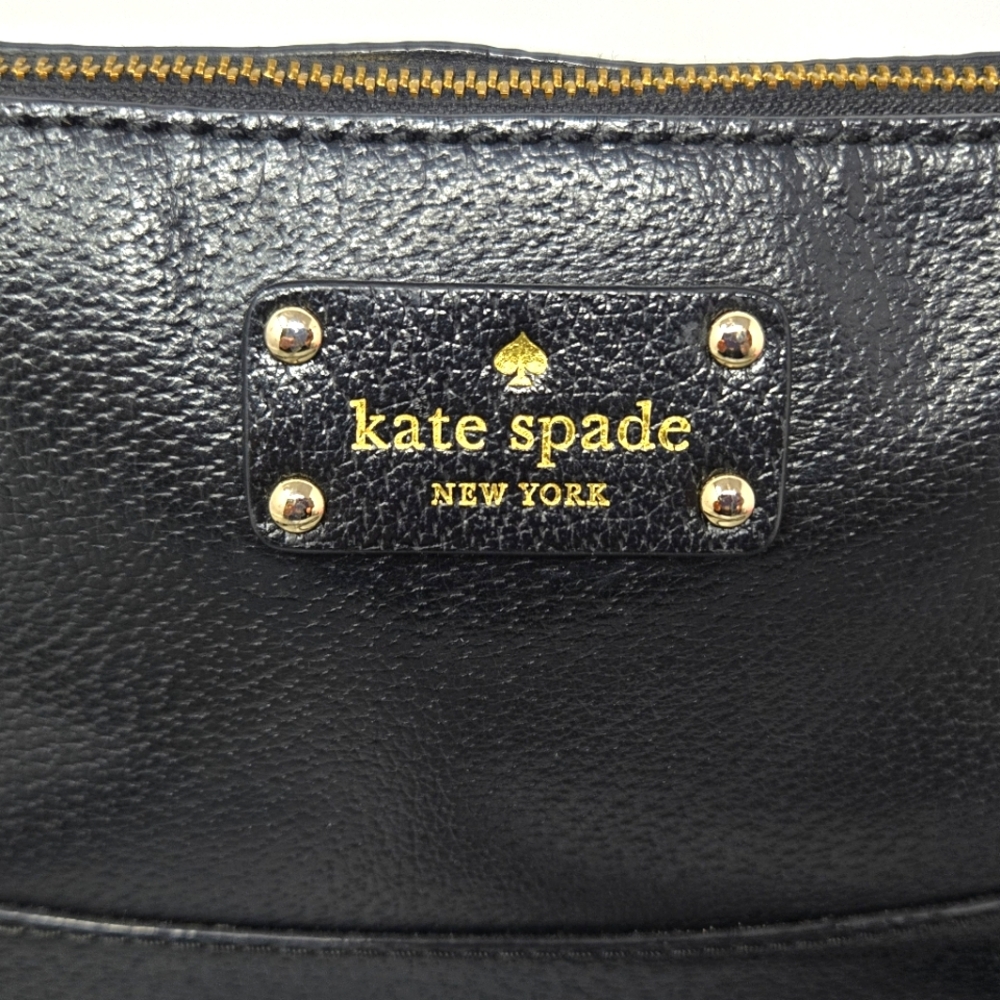 Kate Spade Bay Street Hanna Black Leather Crossbody Purse - Picture 3 of 14